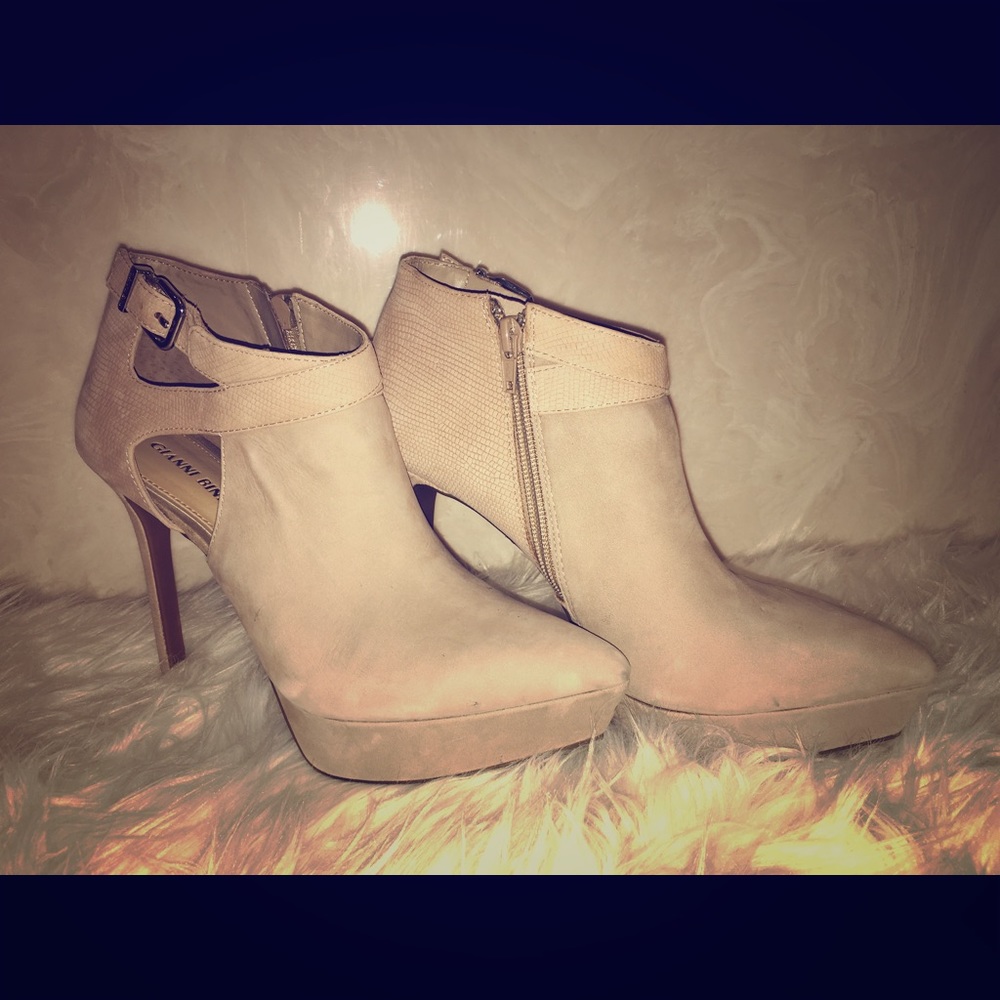 Gianni Bini Nude Bootie Heels
